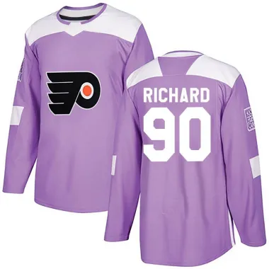 Purple Youth Anthony Richard Authentic Philadelphia Flyers Fights Cancer Practice Jersey